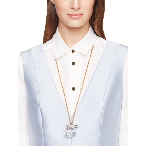 KATE SPADE • Arctic Friends Polar Bear Long Necklace - Picture 2 of 4